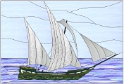 Stained Glass Pattern-Dhow